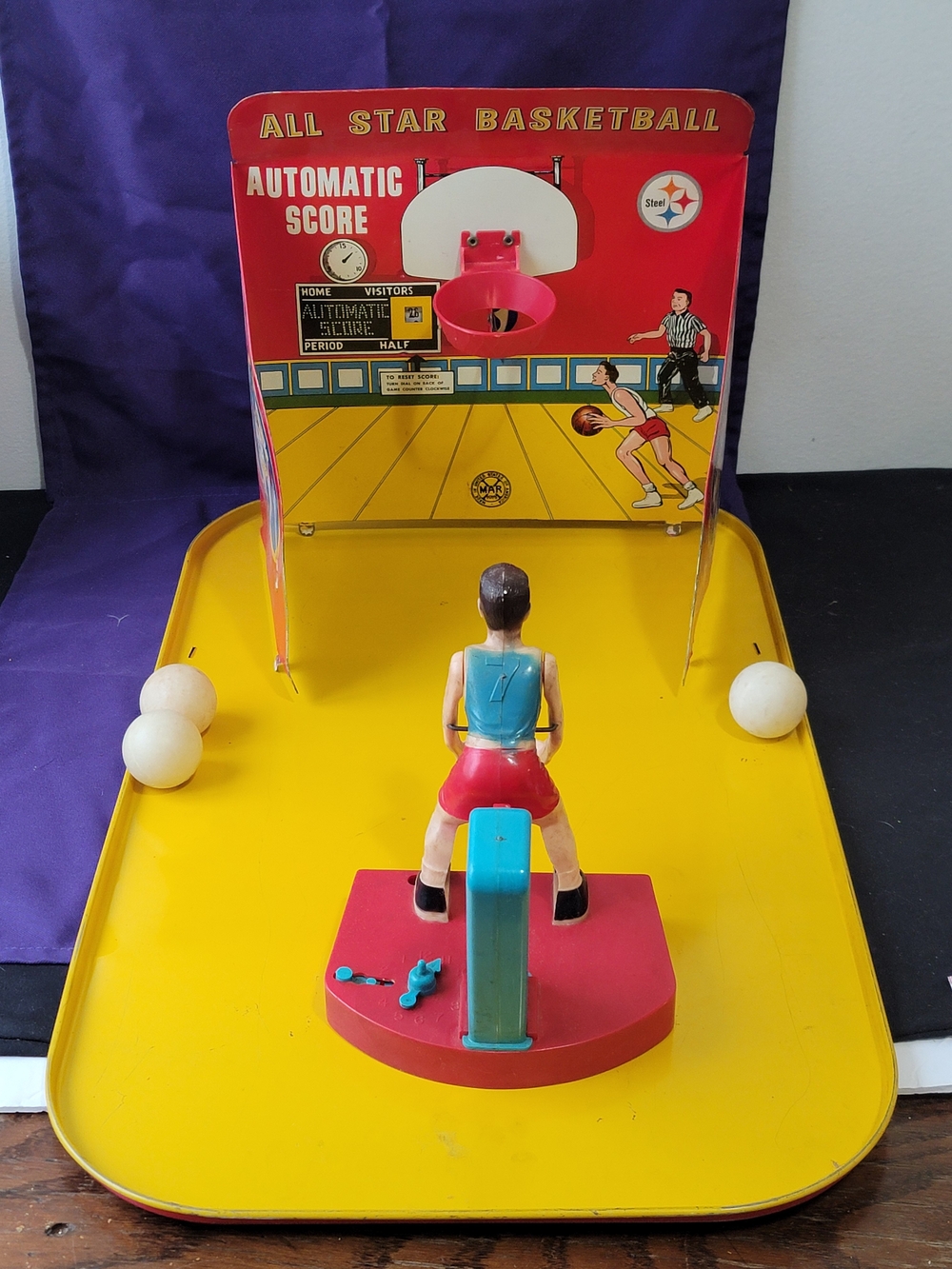 Vintage MARX-O-MATIC All-Star Basketball Game with Original Box